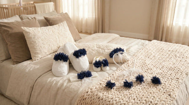 Handmade Maternity Mom's Slippers And Crown Sets