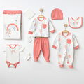 Rainbow Themed 10-Piece Newborn Welcome Set Baby Girls Coral (0-3 Months) - A020.10321