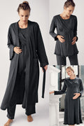 Double Breasted 4-Piece Maternity Feeding-Friendly Set Anthracite - S300112