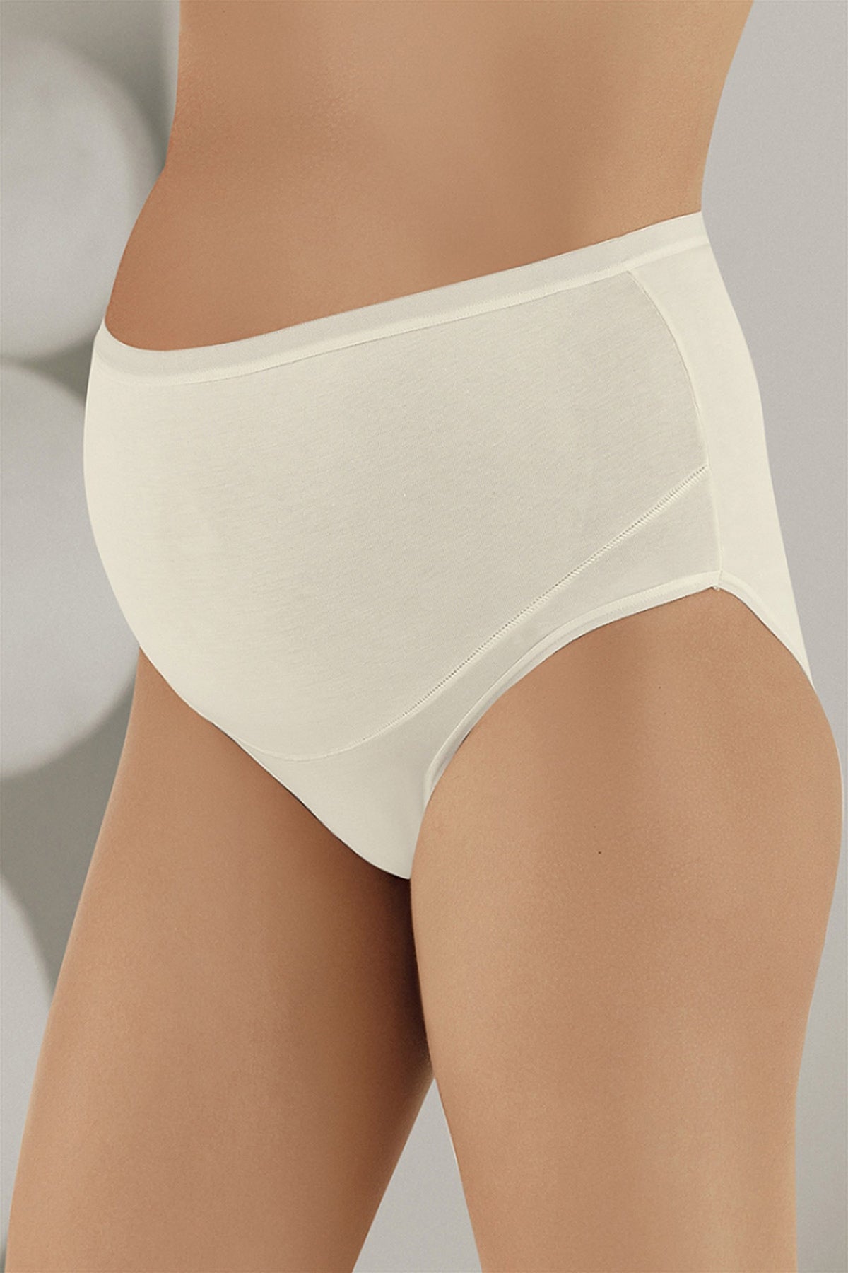 Over-Bump Full Coverage Cotton Maternity Panties & Briefs Bump Support Panel Ecru - 142