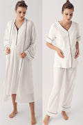 Double Breastfeeding 4-Piece Maternity Feeding-Friendly Set Ecru - S406209