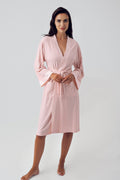 Bias Detailed Maternity Robe Powder - S15506