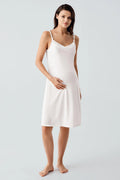 Strappy Maternity Feeding-Friendly Nightgown Ecru - S17101