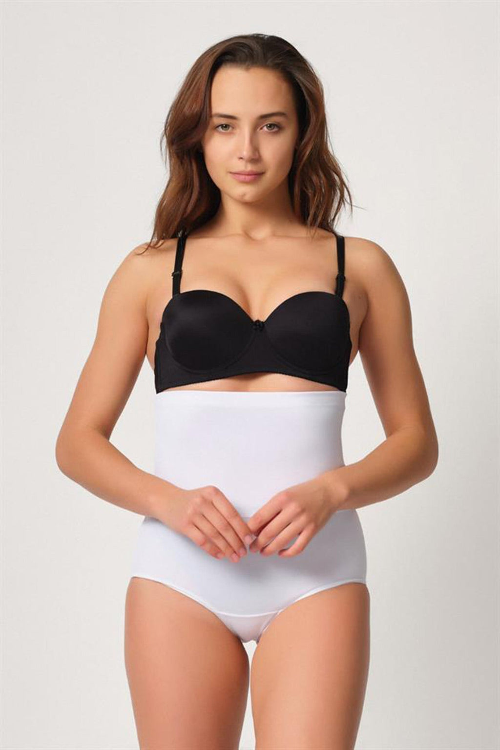 High-Waisted Pop-Up Brief New Mom Shaping Corset White - 2005