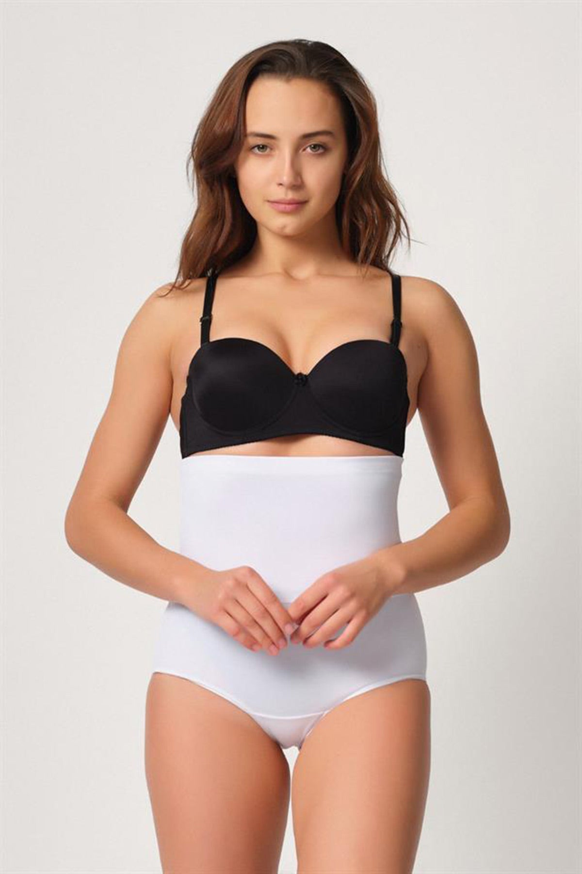 High-Waisted Pop-Up Brief New Mom Shaping Corset White - 2005