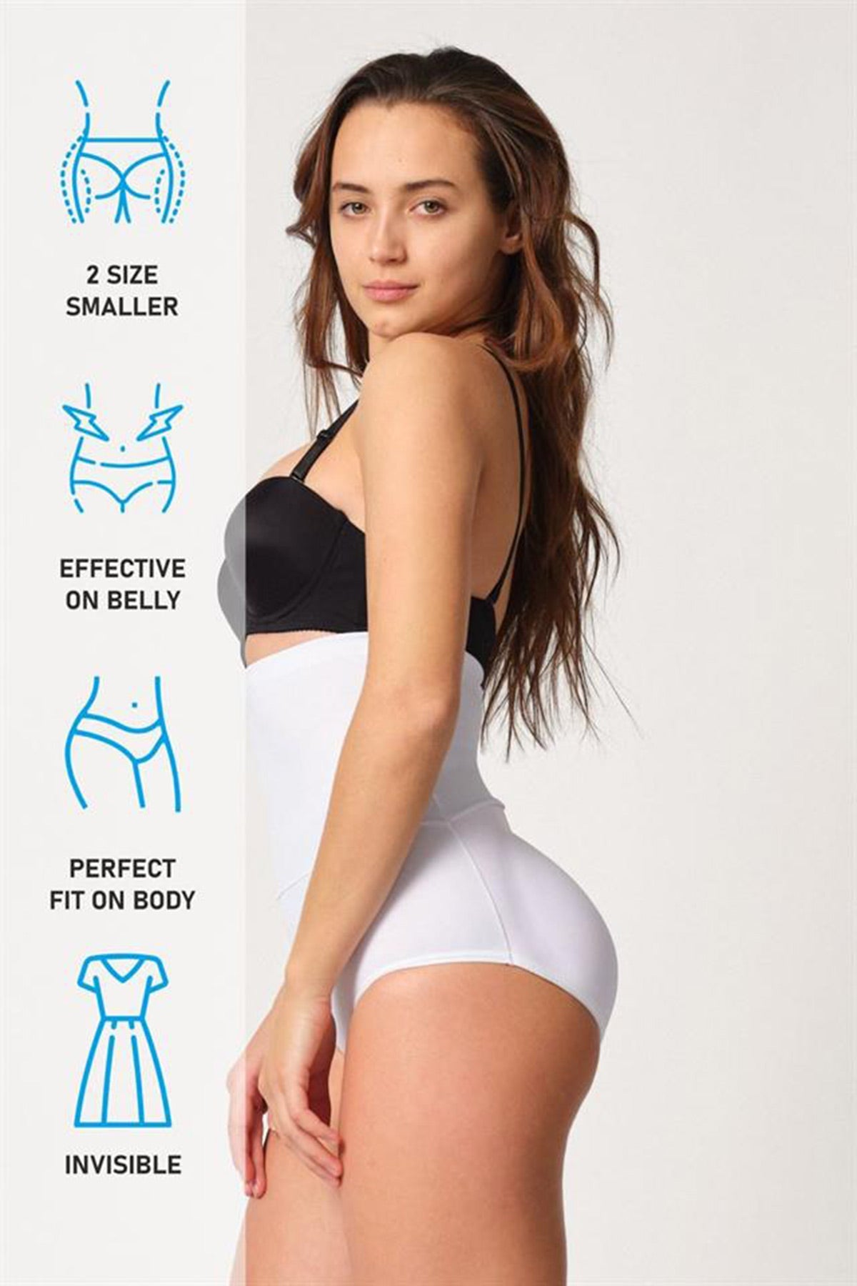 High-Waisted Pop-Up Brief New Mom Shaping Corset White - 2005
