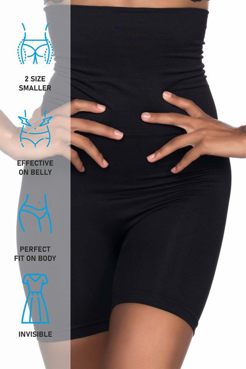 Seamless High Waist Double Boxer New Mom Shaping Corset Black - 2014