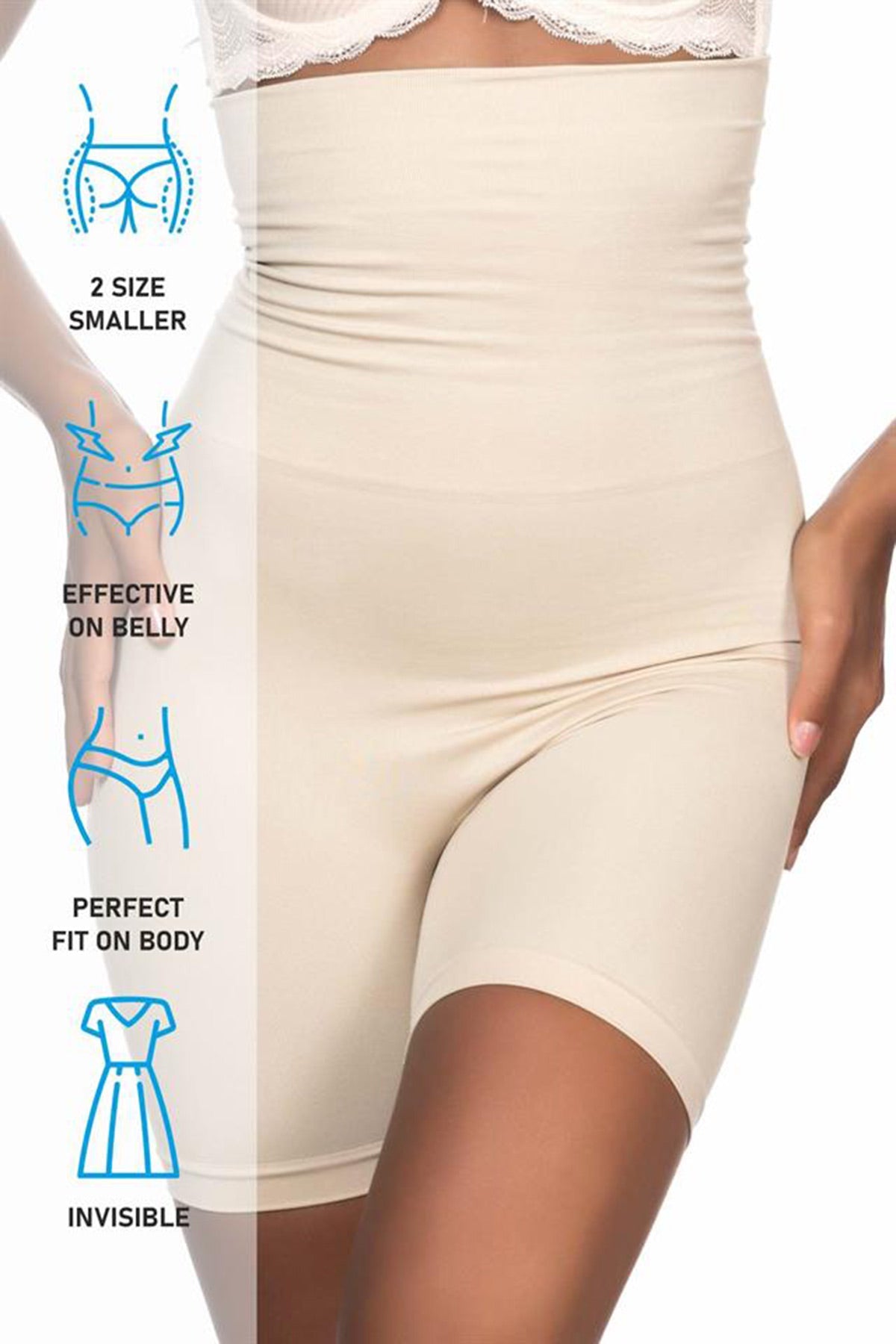 Seamless High Waist Double Boxer New Mom Shaping Corset Skin - 2014
