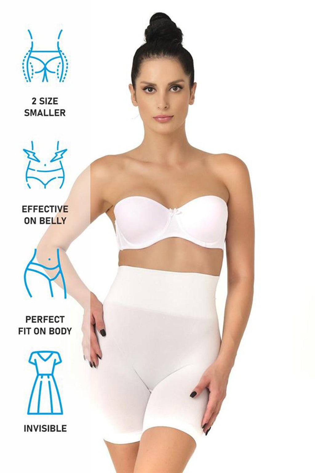 Low-Waisted Double Pants New Mom Shaping Corset White - 2017