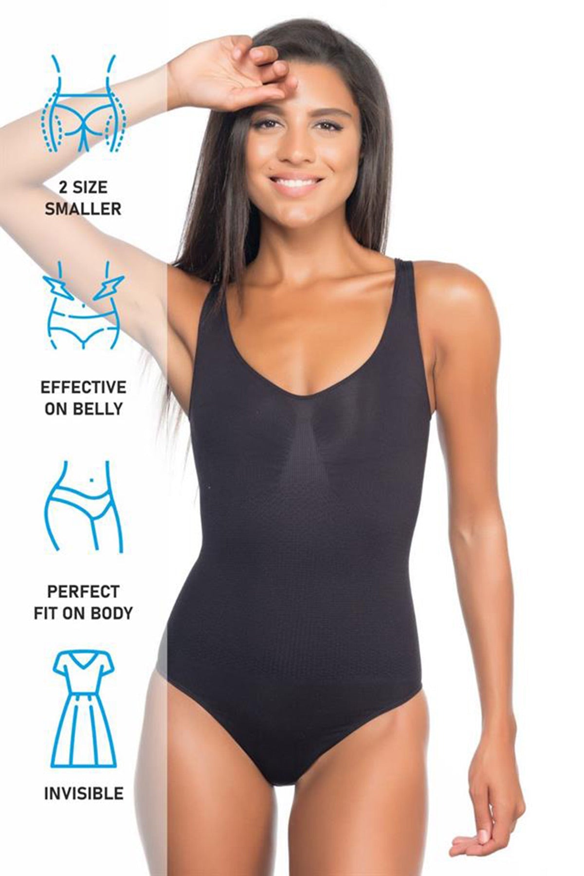 Seamless Wide-Strap Full Slip New Mom Shaping Corset Black - 2018