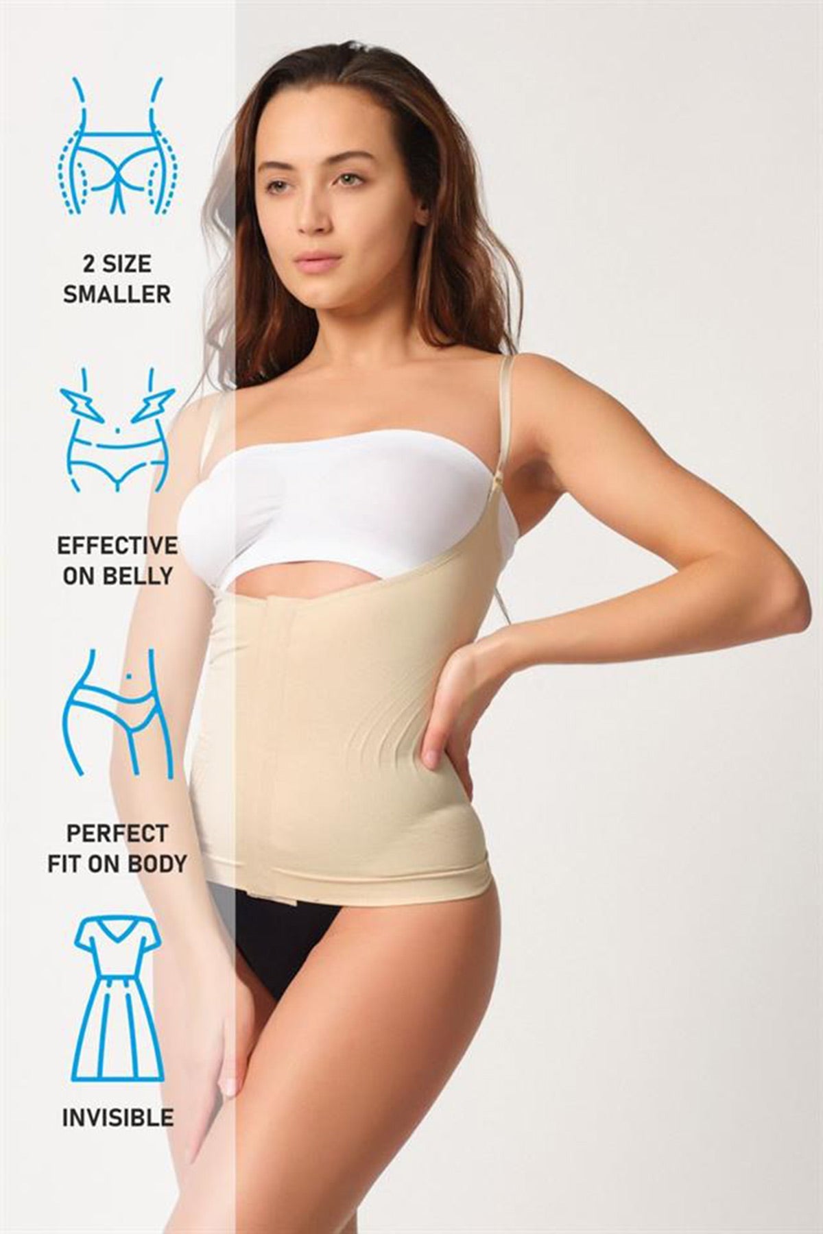 Hook-And-Eye Tank Top New Mom Shaping Corset Skin - 2030