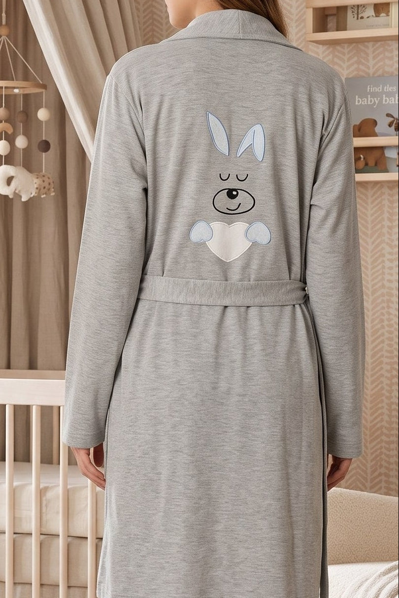 Basic 4-Piece Maternity Feeding-Friendly Set Blue - T2076
