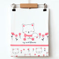 Cat Themed Baby Blanket White - E239.1003