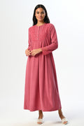 Lace Sleeve Maternity Feeding-Friendly Nightgown - N24406