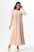 Lace Ribbed Maternity Feeding-Friendly Nightgown - N24409
