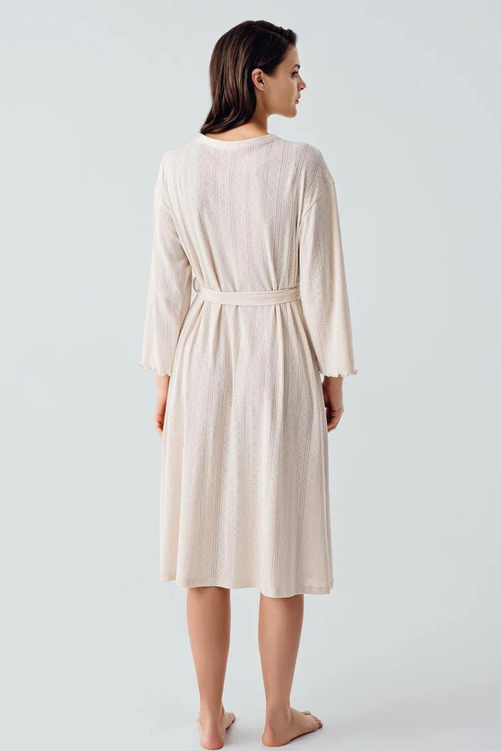روب حمل قطني مع ثقوب بيج - S17508