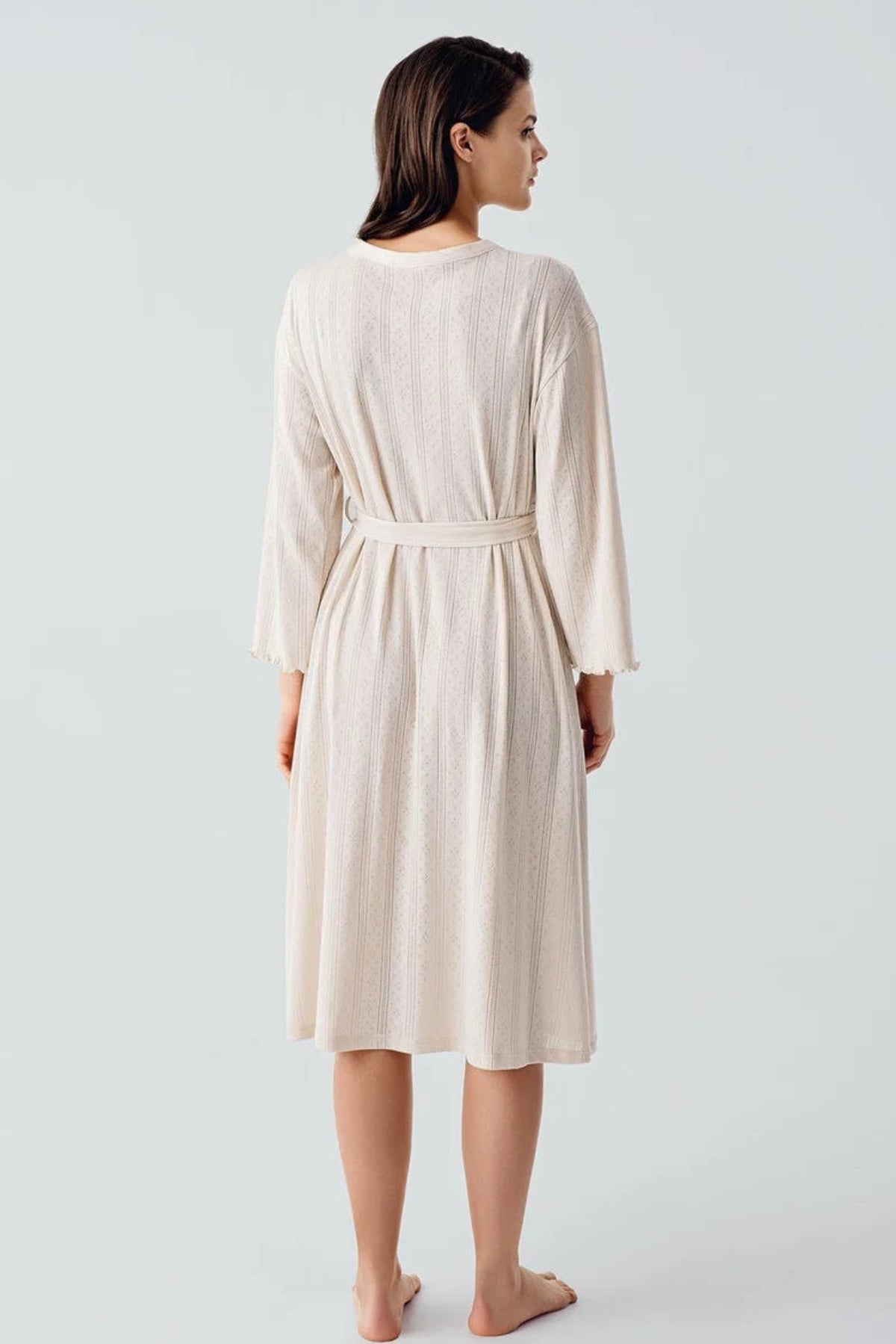 روب حمل قطني مع ثقوب بيج - S17508