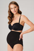 Modal Cotton High-Waist Maternity Panties & Briefs All-Day Comfort Black - 2588