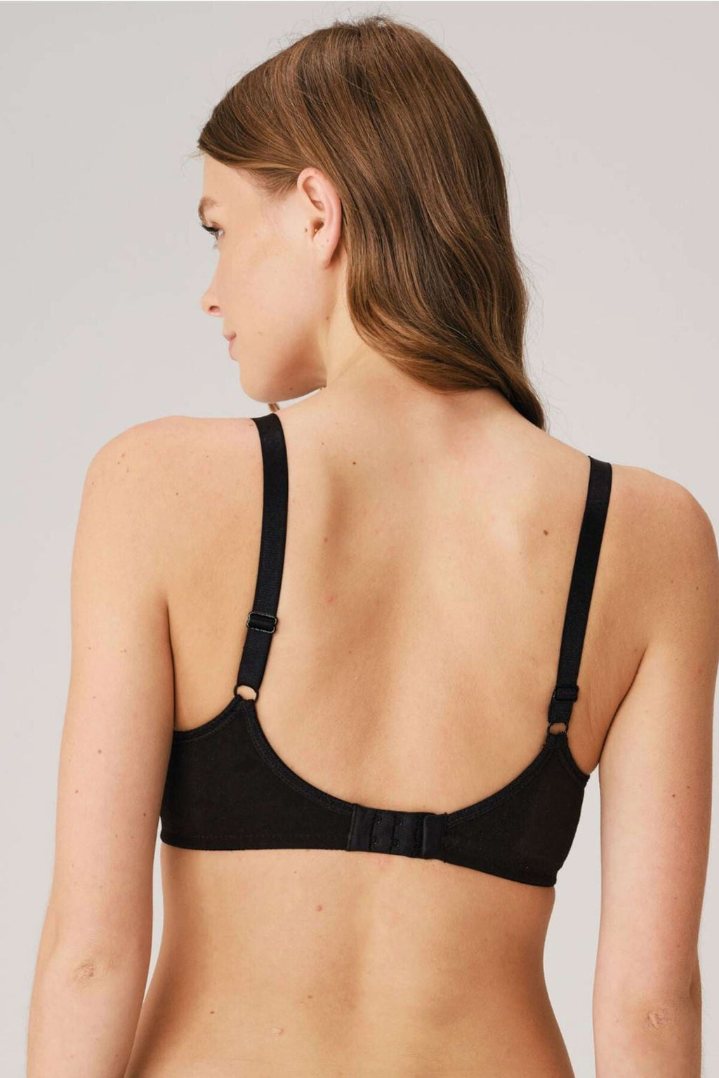 Everyday Comfort Soft Modal Cotton Nursing Bra Breathable Deep V Black - 3424
