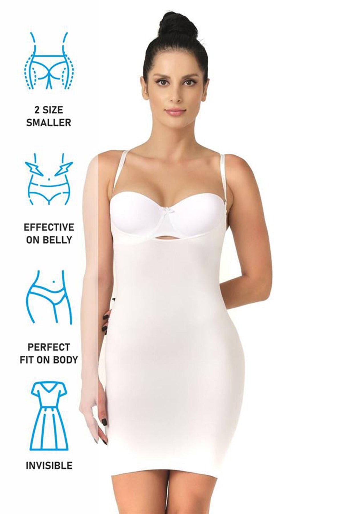 Seamless New Mom Shaping Corset Dress White - 5060