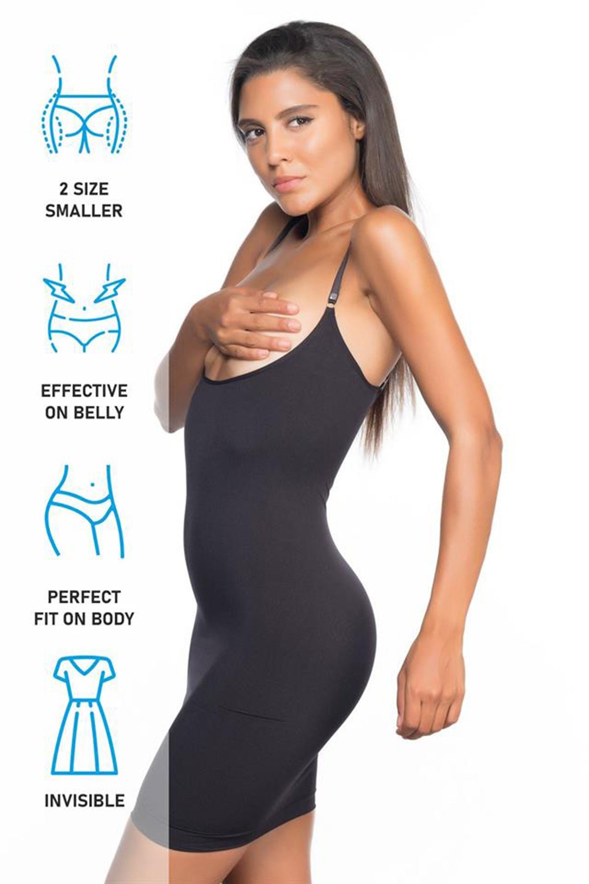 Seamless New Mom Shaping Corset Dress Black - 5060