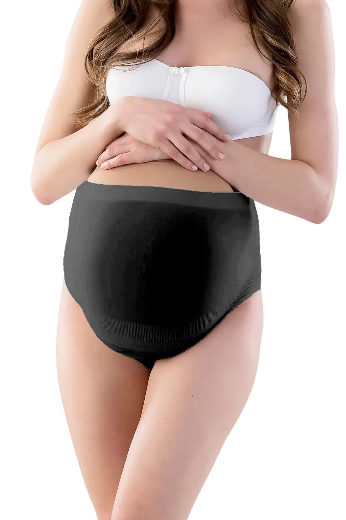 3-Pack Seamless Shaping Maternity Panties & Briefs Wire-Free Belly Support - 5210