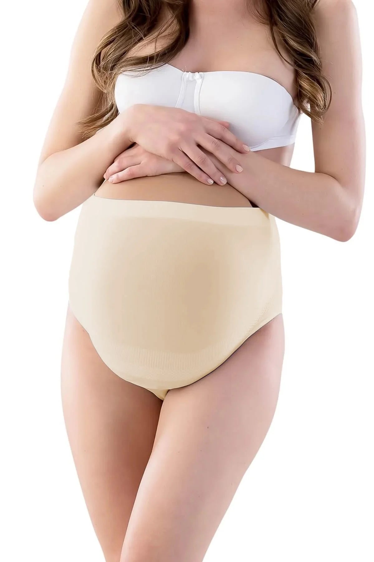 3-Pack Seamless Shaping Maternity Panties & Briefs Wire-Free Belly Support - 5210