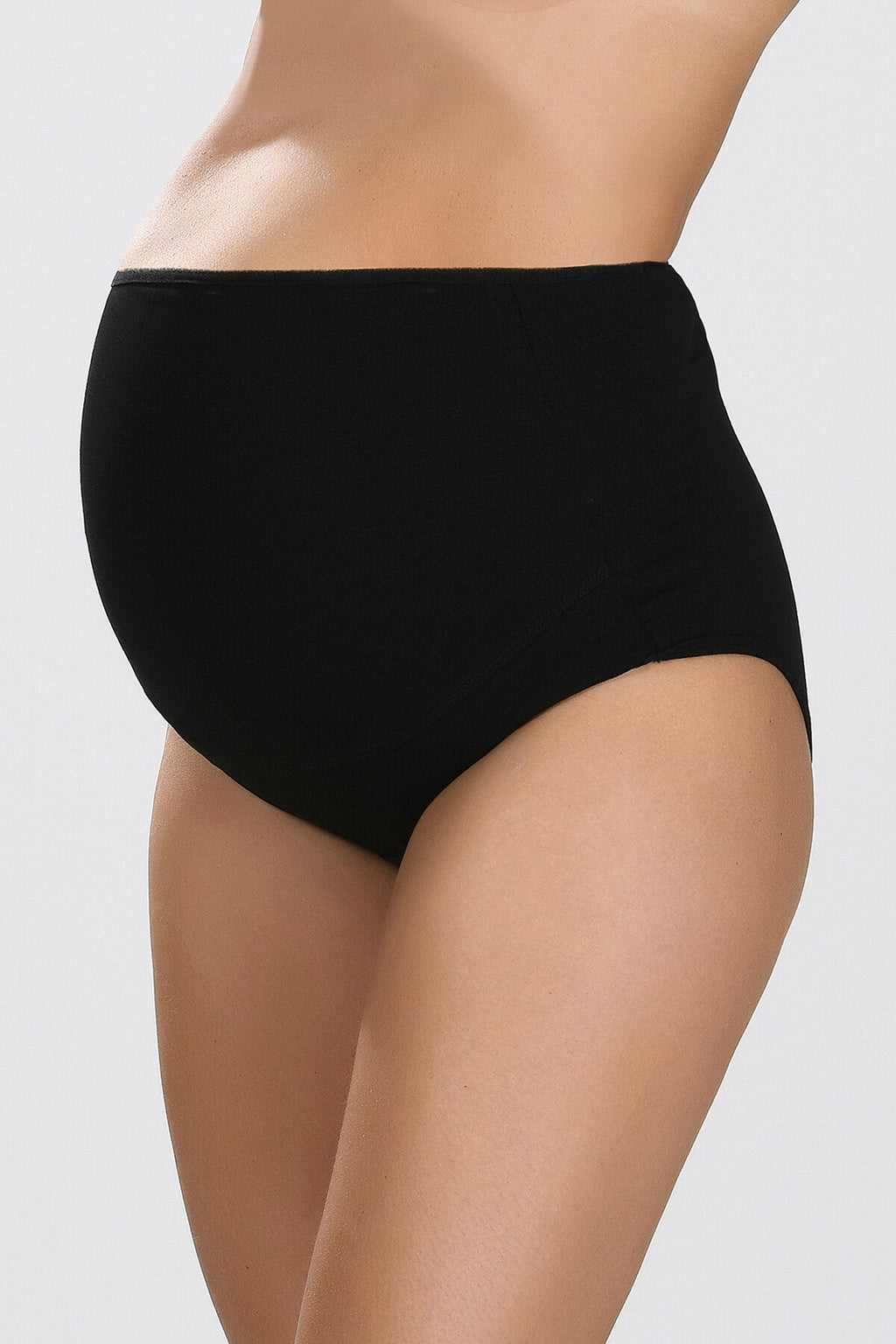 Smooth Modal Cotton Over-Bump Maternity Panties & Briefs Black - 540