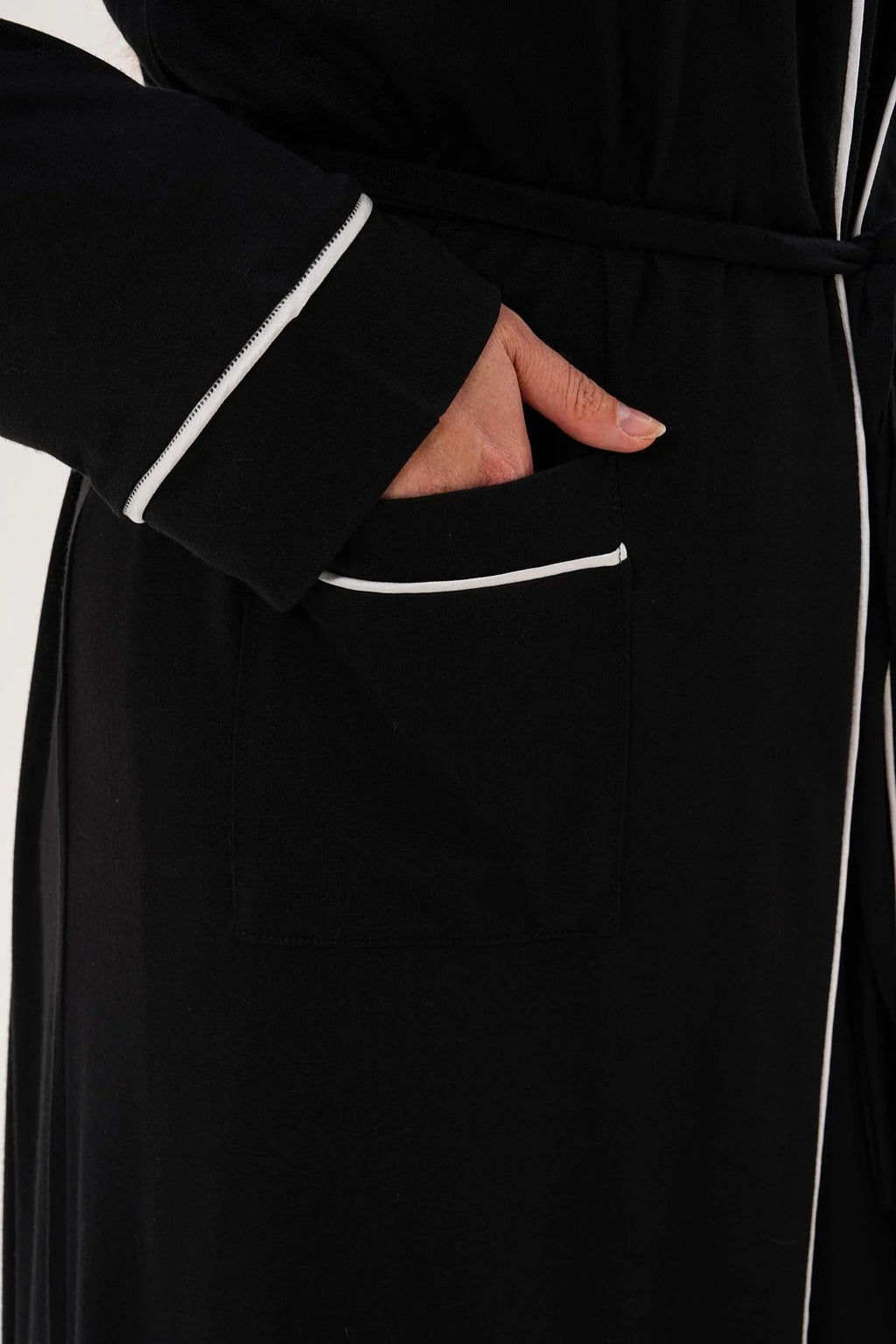 Bias Maternity Robe Black - C6309