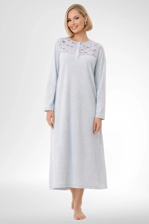 Patterned Plus Size 4-Piece Maternity Feeding-Friendly Set Blue - C6320