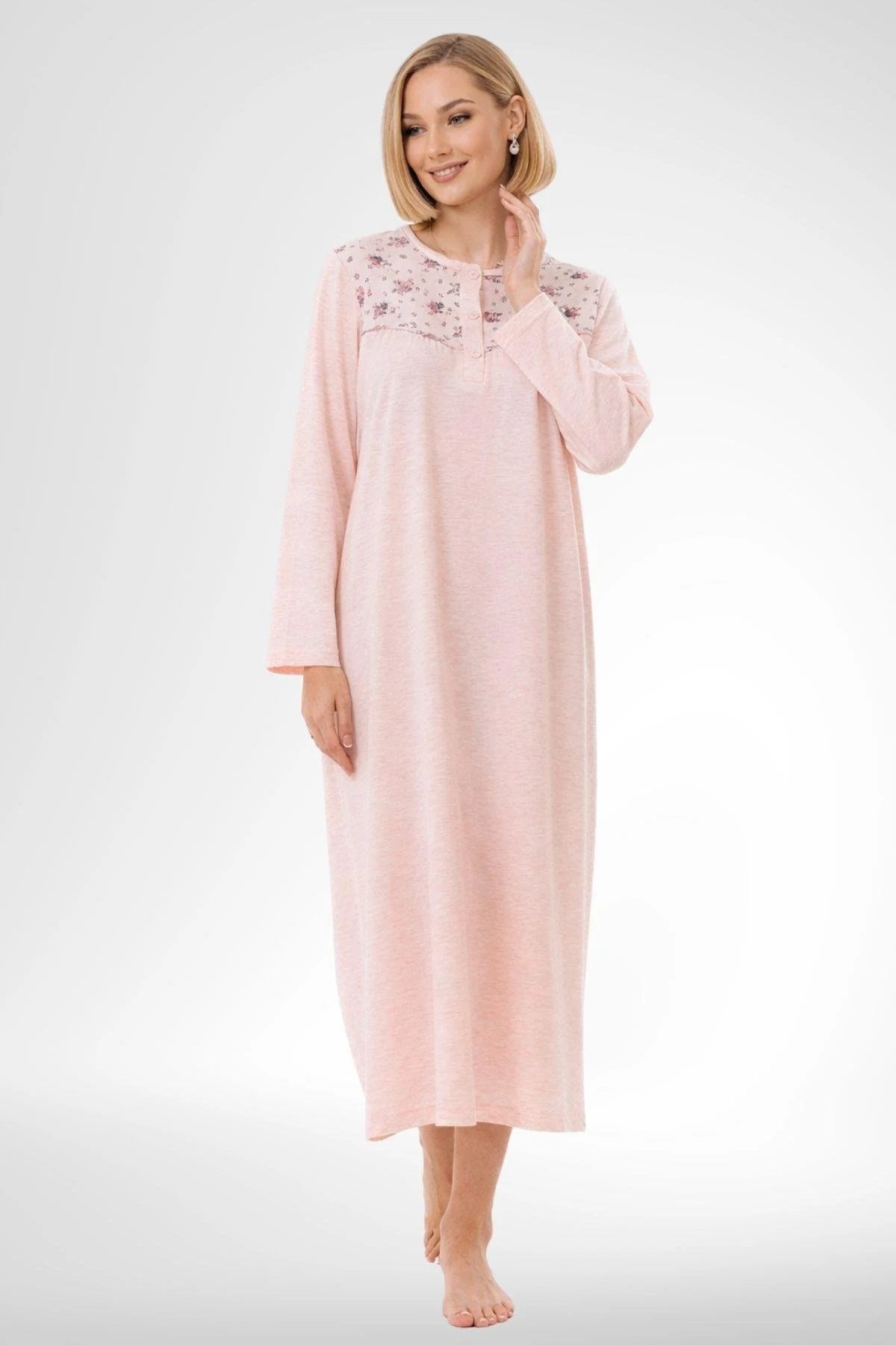 Patterned Plus Size 4-Piece Maternity Feeding-Friendly Set Powder - C6320