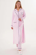 Bias Baby Printed 3-Piece Maternity Feeding-Friendly Pajama & Robe Set Pink - C6333