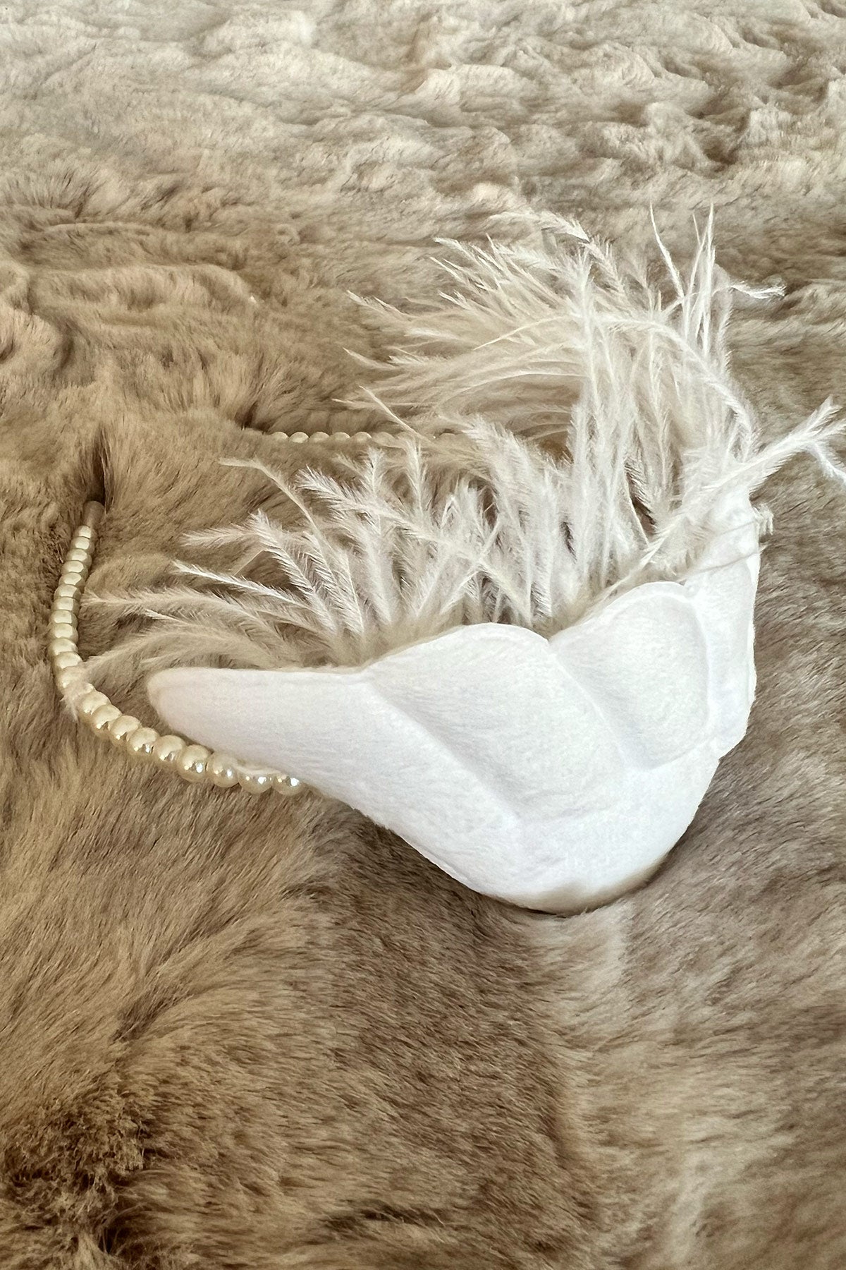 Angel Wing Handmade Maternity Mom's Hair Crown Ecru - 9107