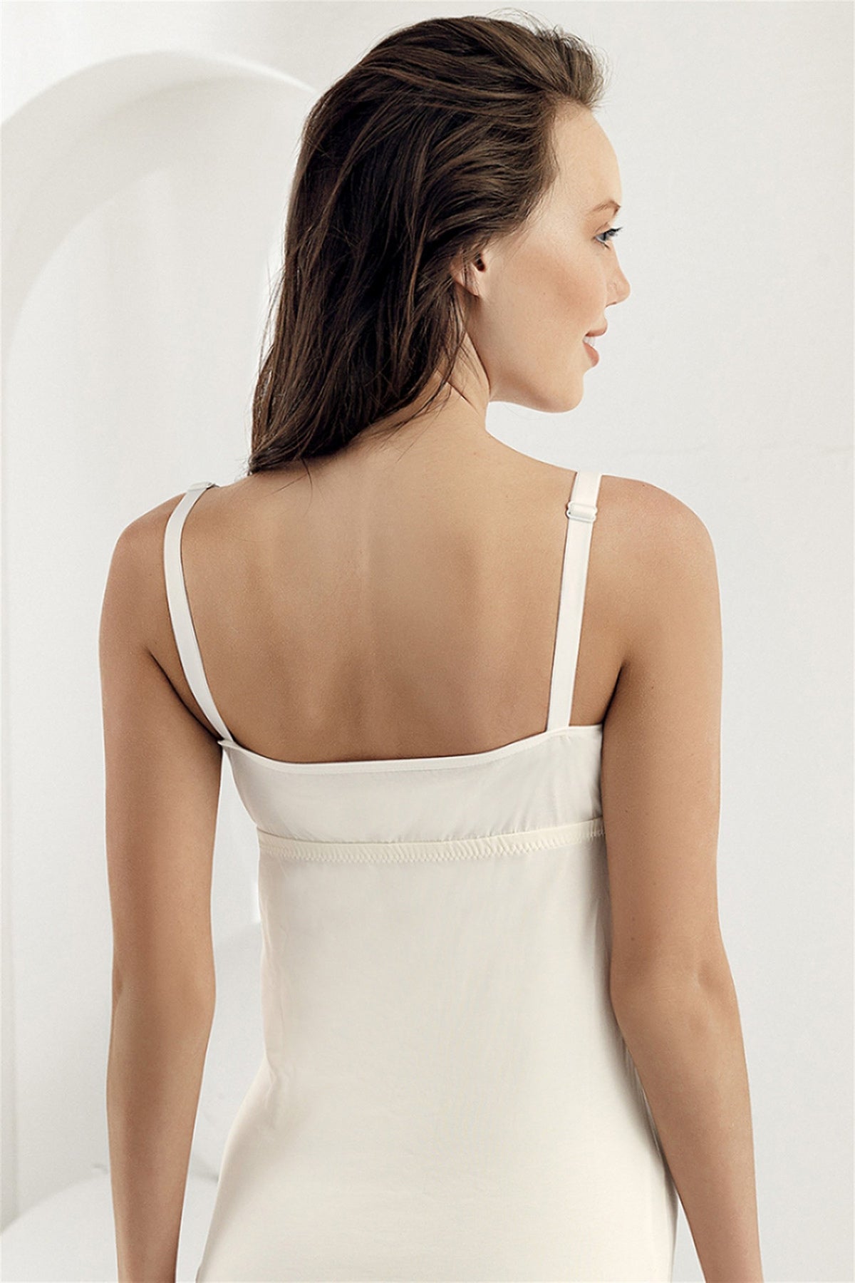 Soft Cup Clip-Down Nursing Camisole Tank Top Ecru - 894