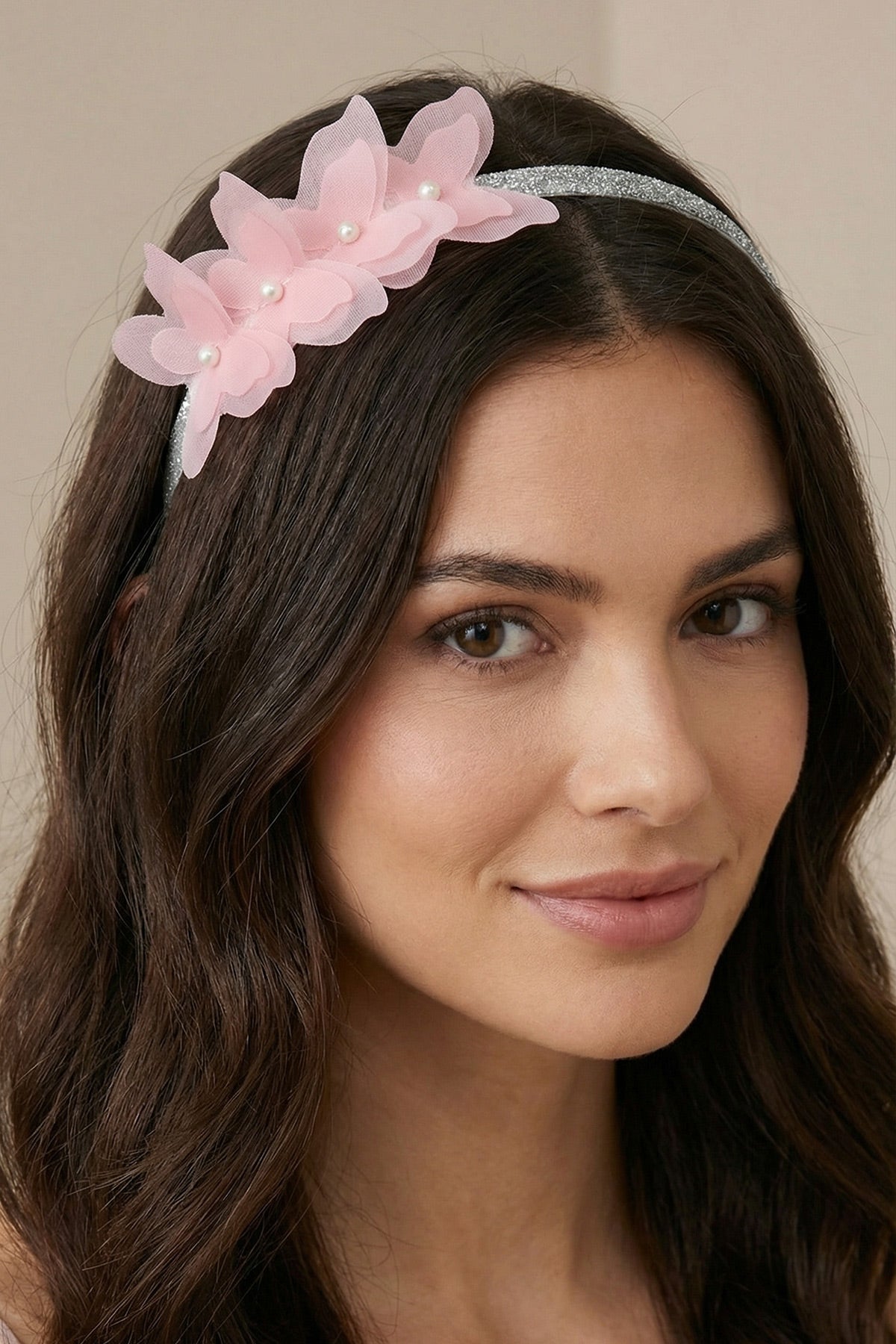 Butterfly Themed Handmade Maternity Mom's Hair Crown Pink - 9102