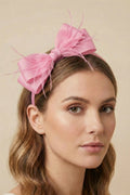 Feathered Bow Themed Handmade Maternity Mom's Hair Crown Pink - 9110