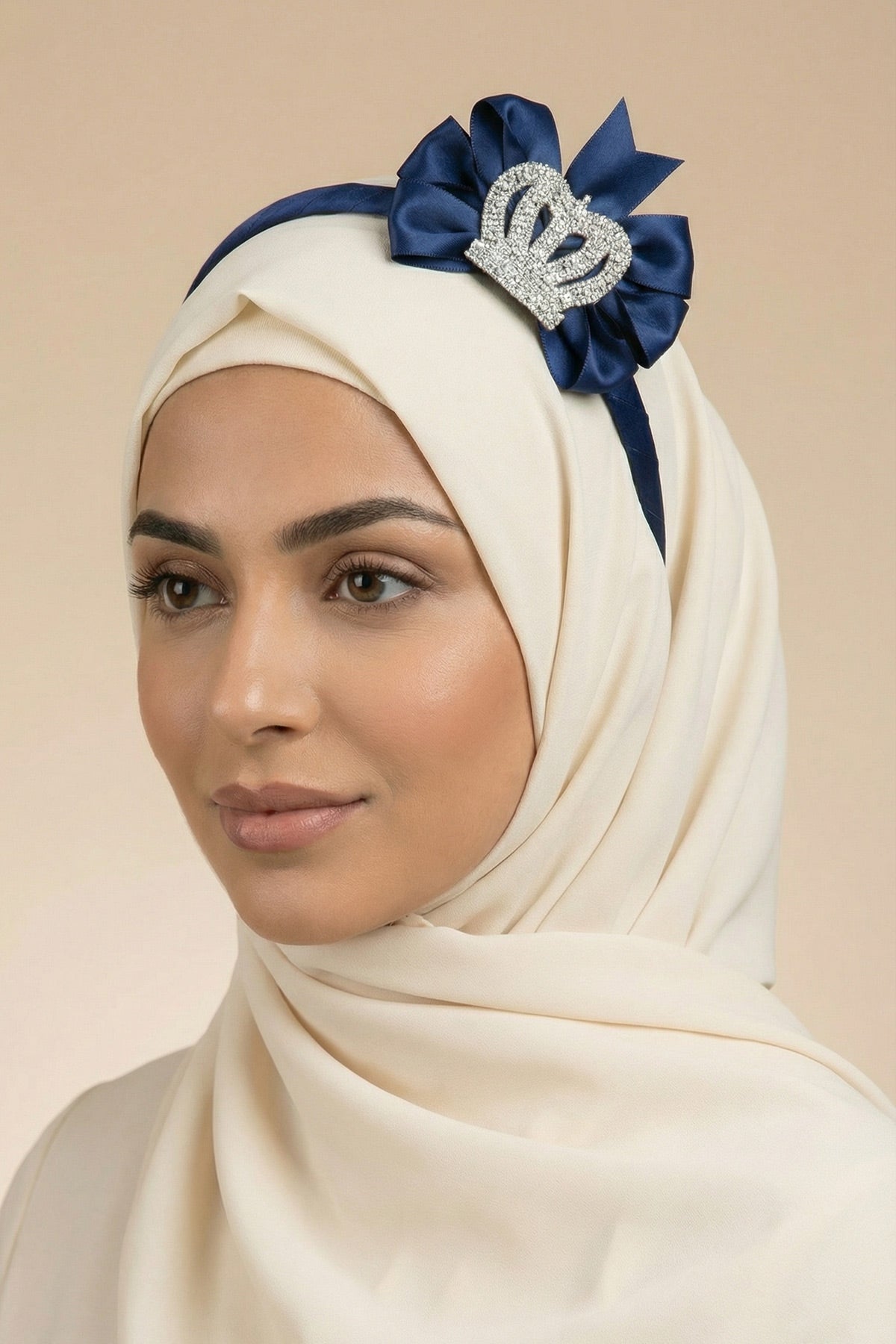 Princess Crown Themed Handmade Maternity Mom's Hair Crown Navy Blue - 9114