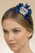 Princess Crown Themed Handmade Maternity Mom's Hair Crown Navy Blue - 9114