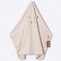 Sleeping Bear Hooded Baby Blanket Beige - AB204.20562.12