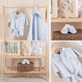 Ocean Themed Cotton Baby Bathrobe Set Blue (0-24 Months) - BB204.3985.1
