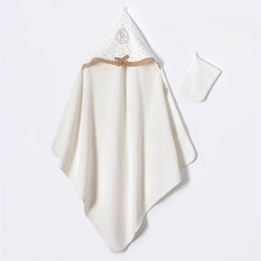 Vintage Themed Baby Towel Ecru - BB204.4255.10