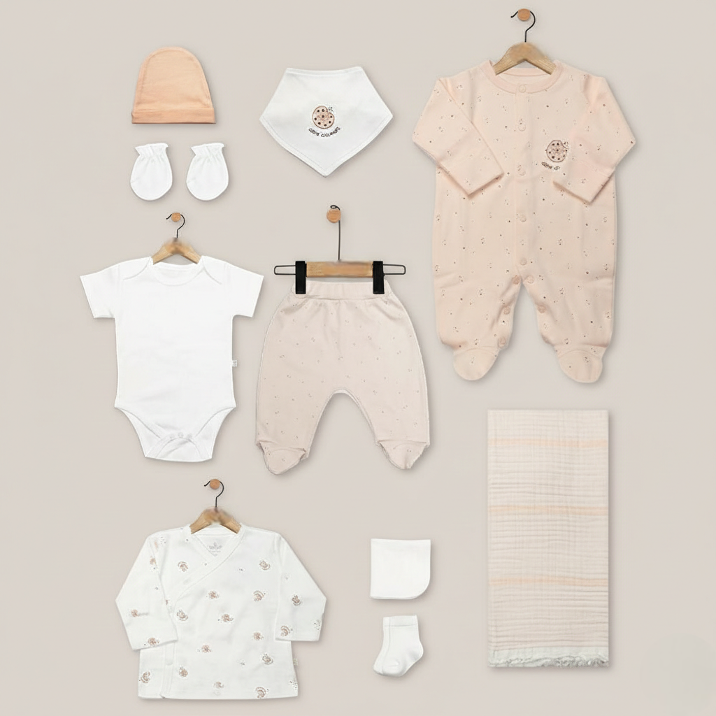Cookies Cute Happy Themed 10-Piece Newborn Welcome Set Baby Ecru (0-3 Months) - BI049.11113.03.590