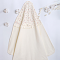 Floral Garden Cotton Baby Girl Blanket Ecru - CC201.4909 - Ruffle - Bow Detail & All-Season