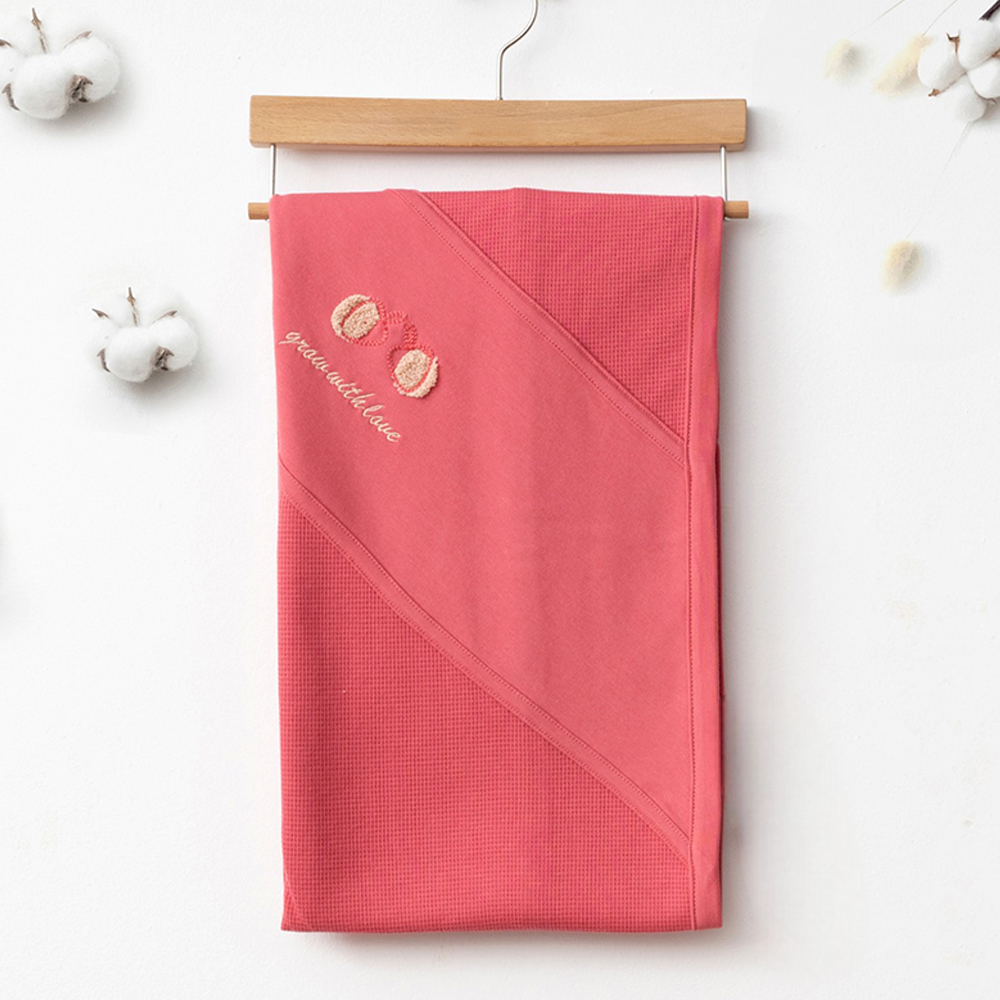 Strawberry Embroidered Cotton Baby Girl Blanket Red - CC201.5089 - Waffle & Jersey - All-Season