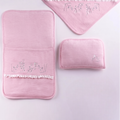 Little Bird & Blossom Embroidery & Broderie Frill Trim 3-Piece Baby Nursery Set Pink - GB024.1497