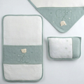 Sleepy Bear & 3D Balloon Applique 3-Piece Baby Nursery Set Green - GB024.1499