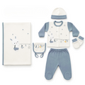 Bunny & Star Mobile Applique Cotton 10-Piece Newborn Welcome Set Baby Blue (0-3 Months) - GB024.6636