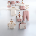 Botanical Floral Embroidery Cotton 10-Piece Newborn Welcome Set Baby Girl Dried Rose (0-3 Months) - GB024.6655
