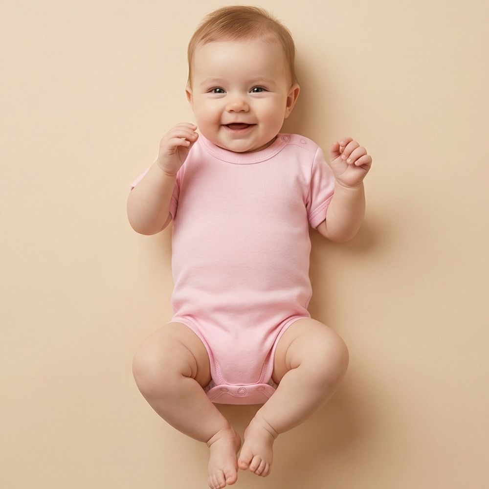 Short Sleeve Kids Bodysuit Pink (1-3 Years) - S001.0004
