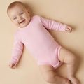 Long Sleeve Baby Bodysuit Pink (0-12 Months) - S001.0157